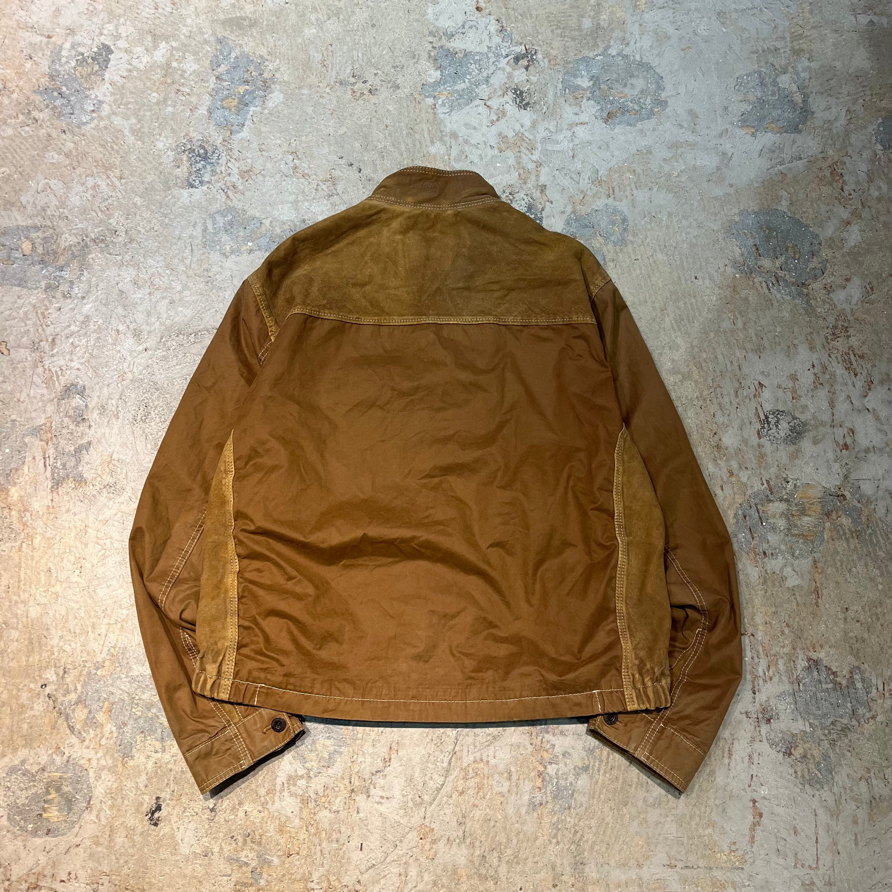 古着 Timberland/ティンバーランド/本革切り替えジップアップレザー
