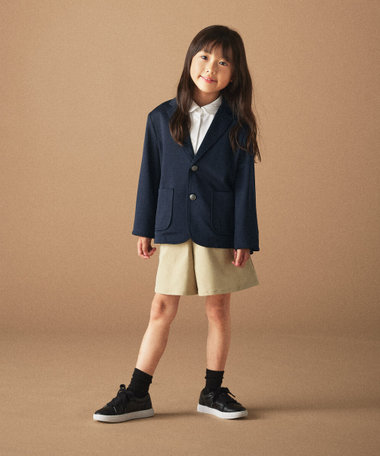 セットアップ対応】ストレッチポンチ ネイビー ジャケット（98-41JE01