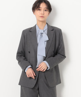 セットアップ対応】2WAYストレッチフラノ ダブルブレストジャケット