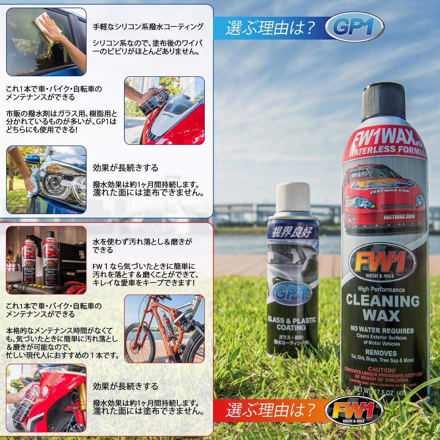 簡単水なし！愛車メンテナンスセット
