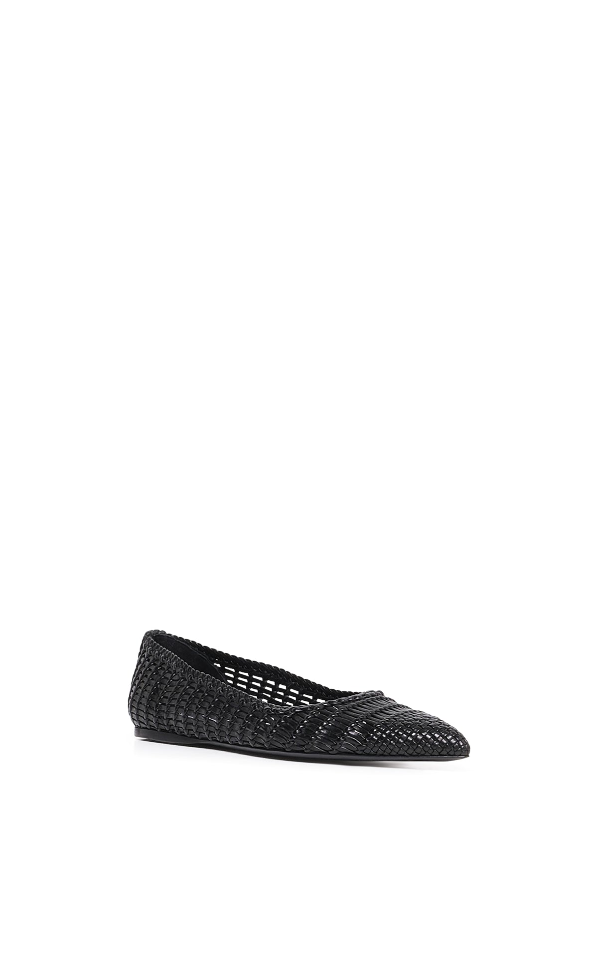 Aurora Braided Flat Shoe in Black Leather – Gabriela Hearst