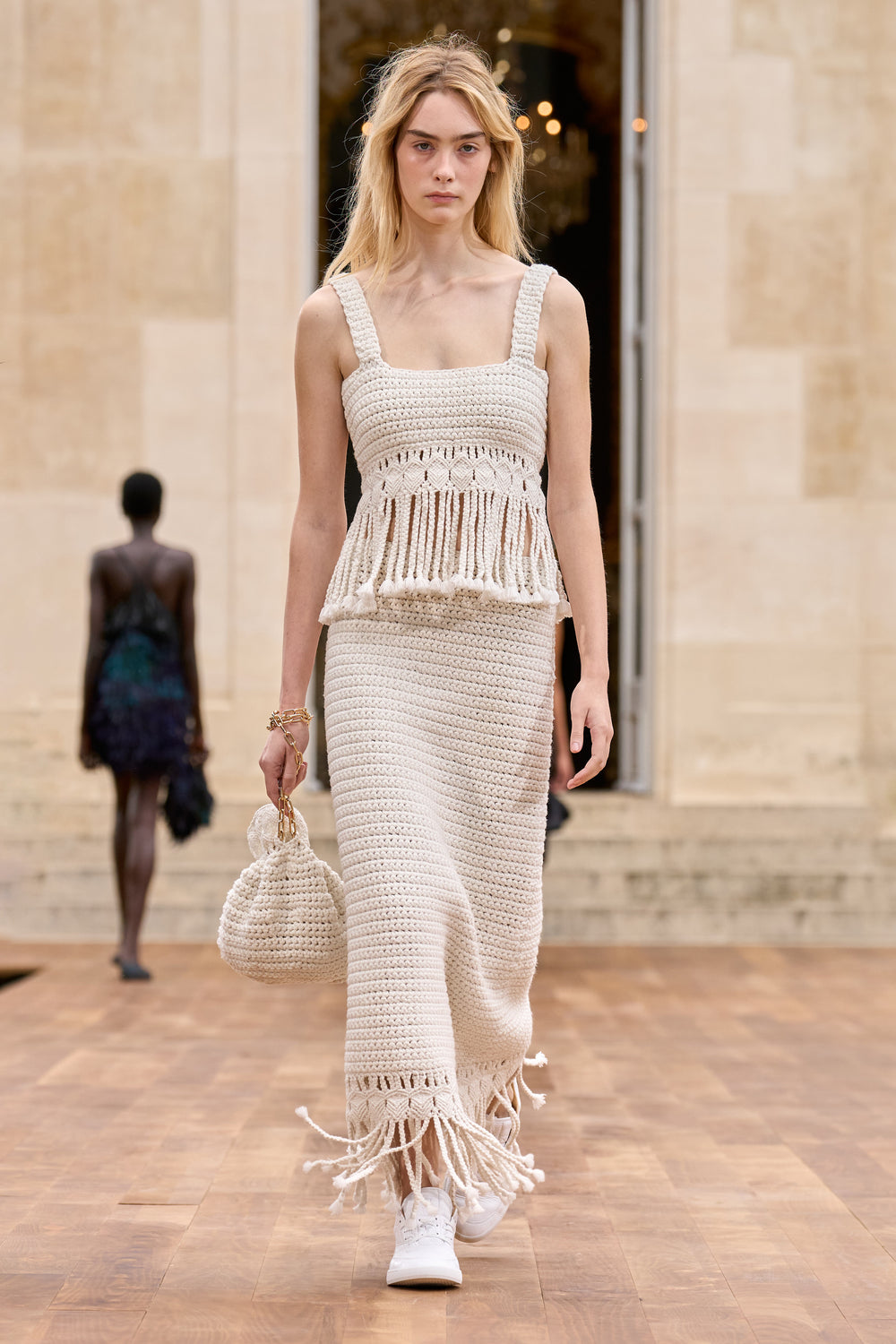 Lilea Fringe Crochet Top in Ivory Cashmere – Gabriela Hearst