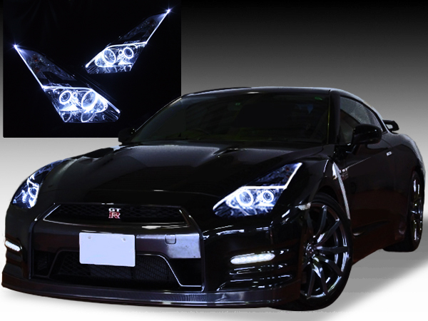 R35 GT-R 前期/中期 純正ドレスアップヘッドライト LEDイカリング