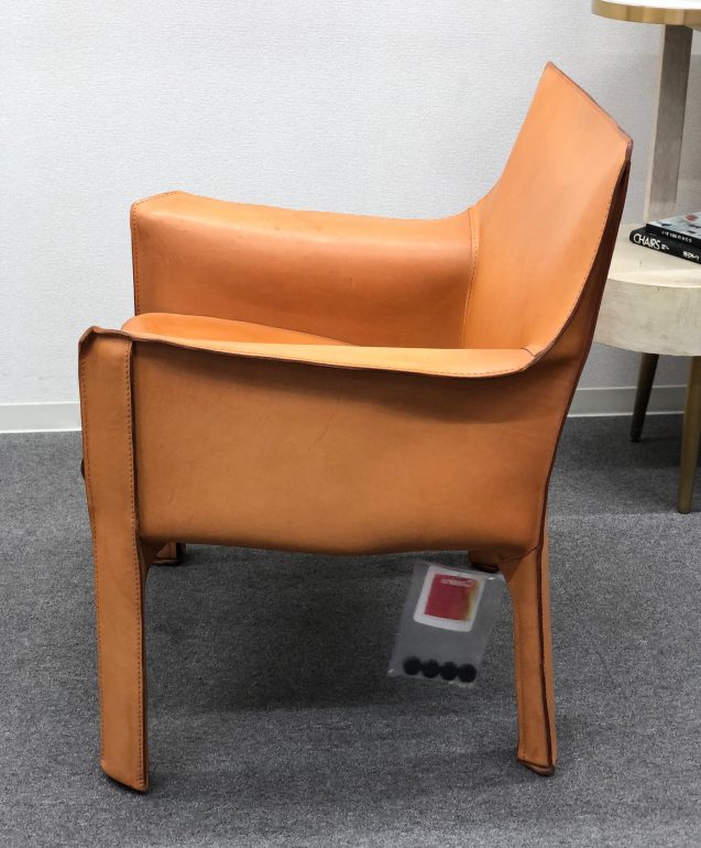 レア□Cassina/カッシーナ□414 CAB ラウンジアームチェア コニャック