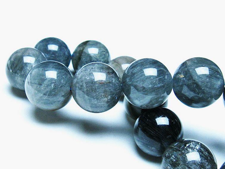 パワーストーン 天然石 トルマリンルチルブレスレット 17mm [T702-6286]