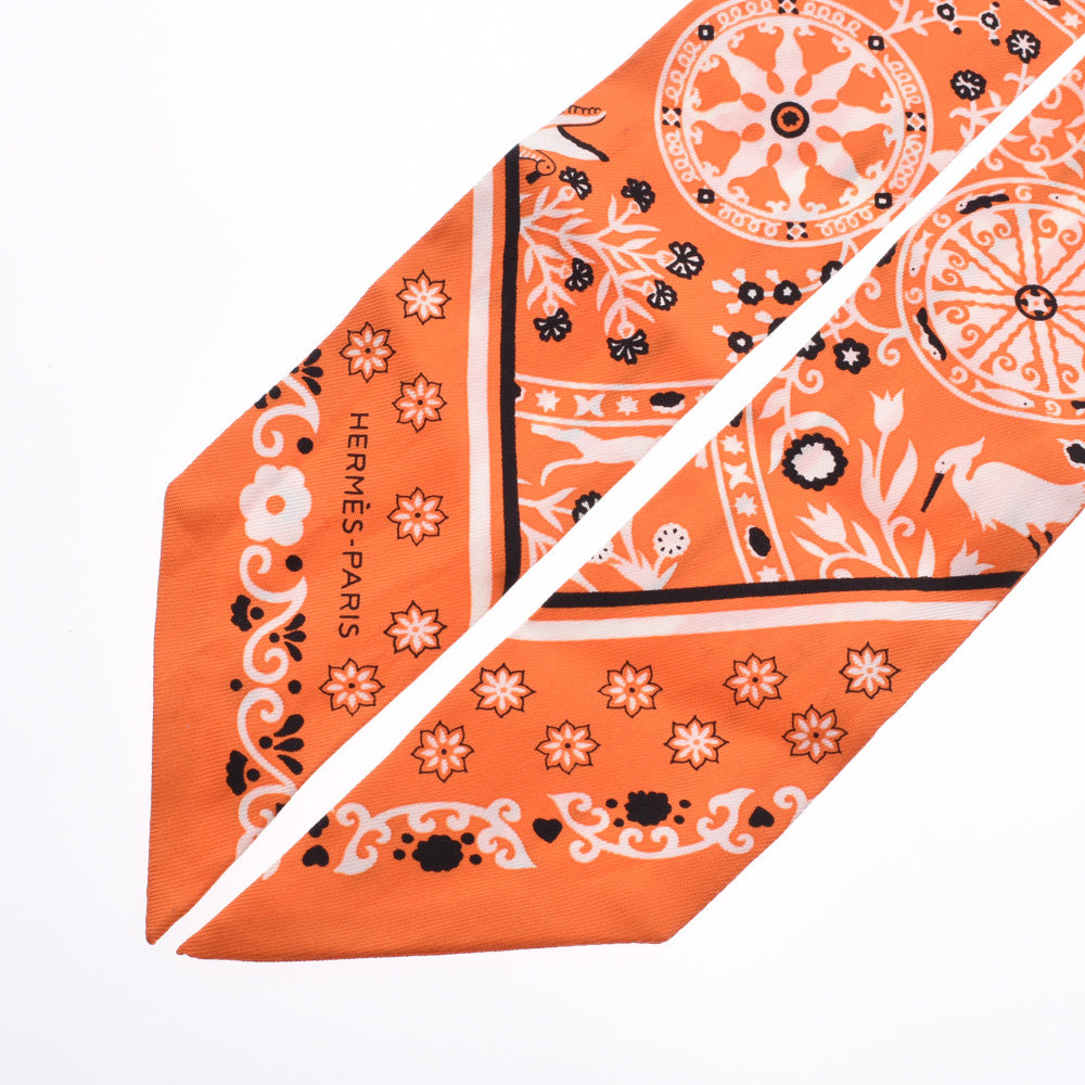 HERMES エルメス ツイリー 2本❗️式典肩章 シルク スカーフ オレンジ