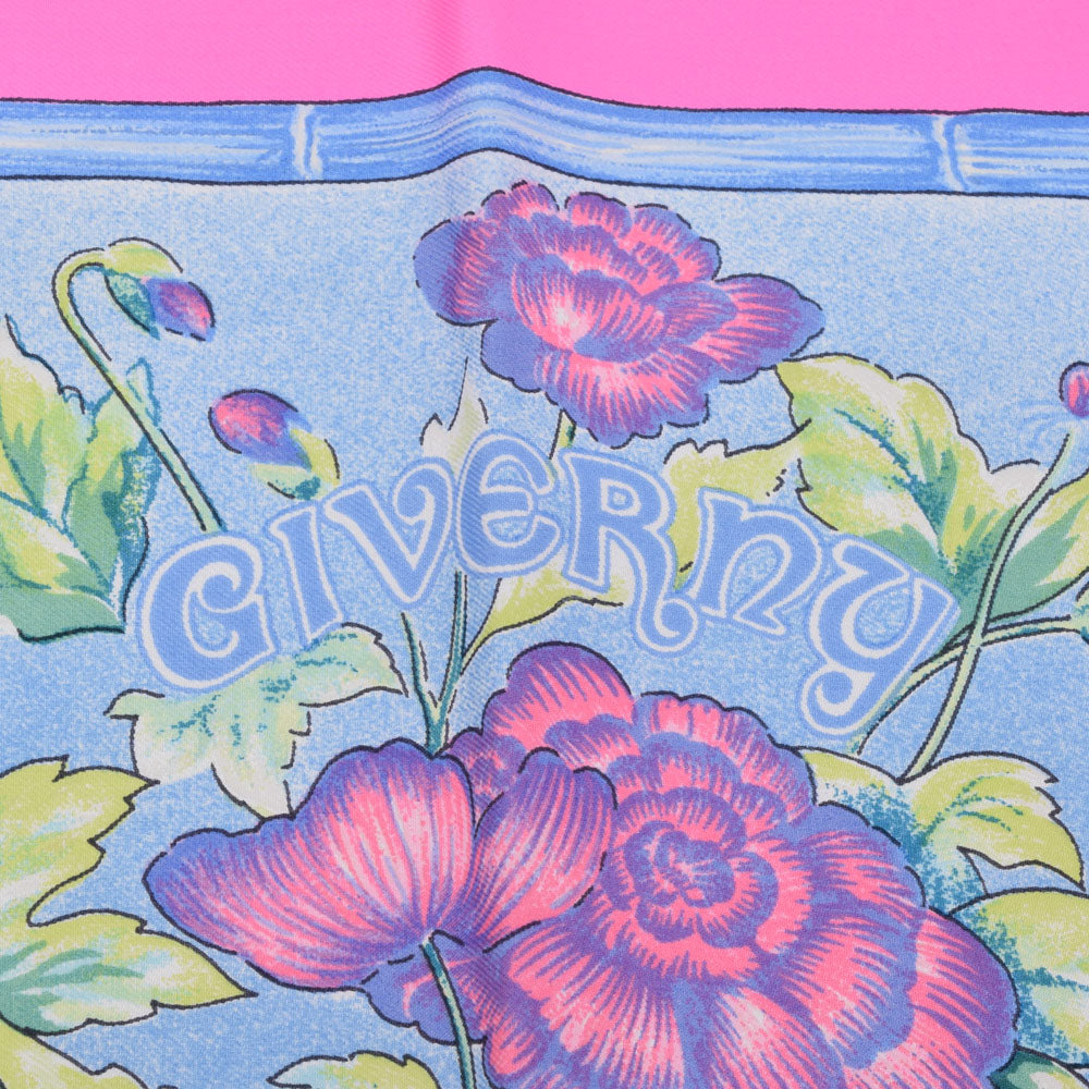 エルメスカレ90 GIVERNY 植物モチーフ ピンク レディース スカーフ