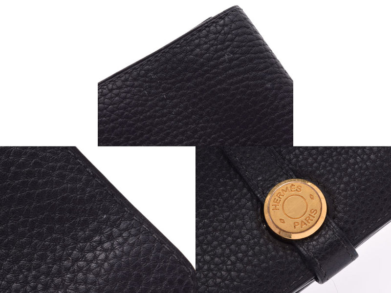 エルメス ドゴン カードケース 黒 G金具 □L刻印 メンズ レディース