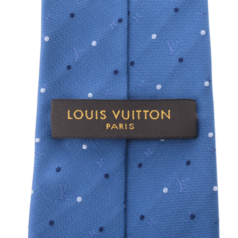 ルイヴィトンモノグラム ドット柄 青系 メンズ ネクタイ LOUIS VUITTON