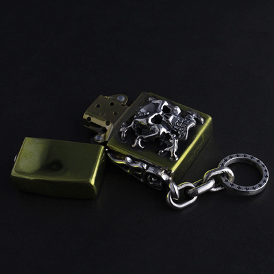 MEAT LINK WITH 4 GARGOYLE BRACELET WITH T-BAR CZ | ブレスレット