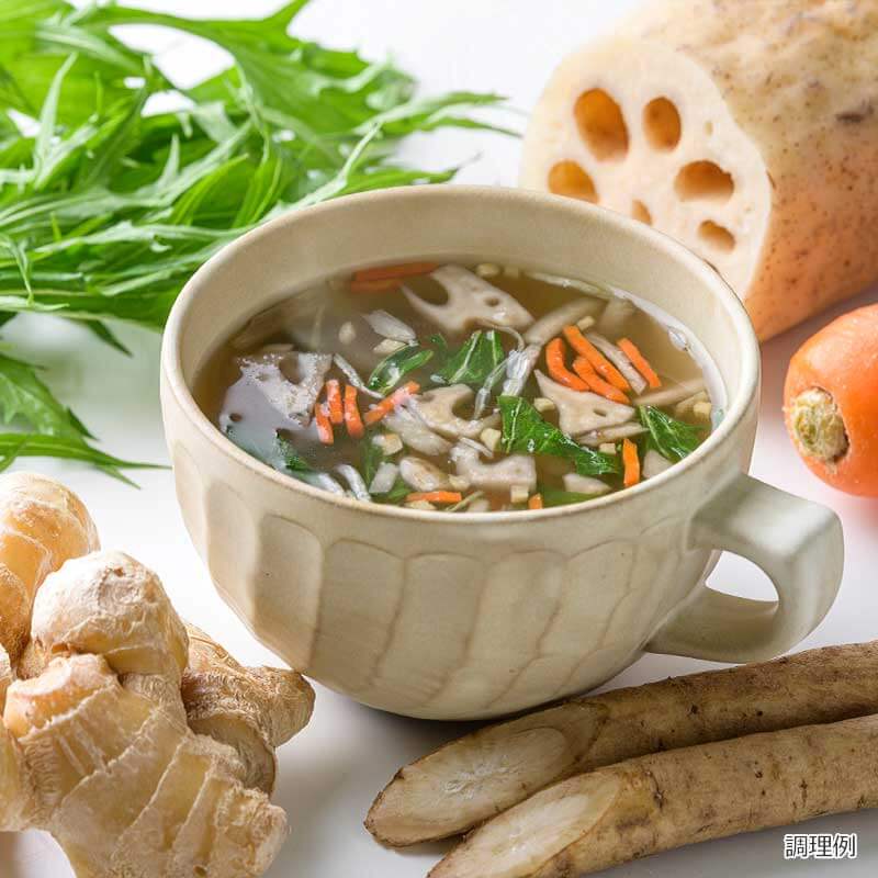 しょうがと根菜のスープ（4食）│フリーズドライならアスザックフーズ