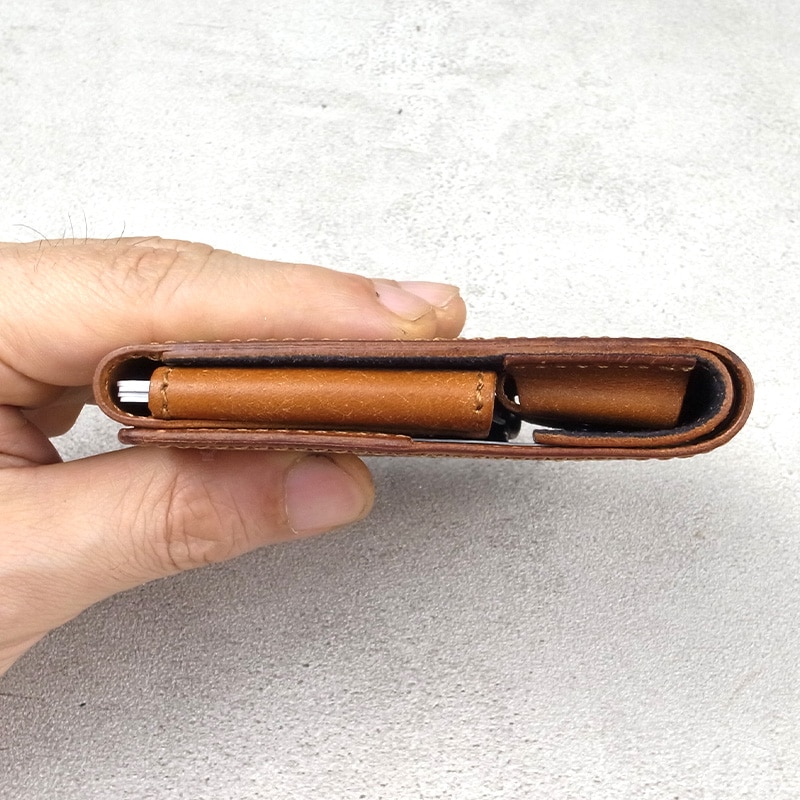 小さい二つ折り財布 プエブロレザー com-ono SLIM-005pb 薄型で扱い