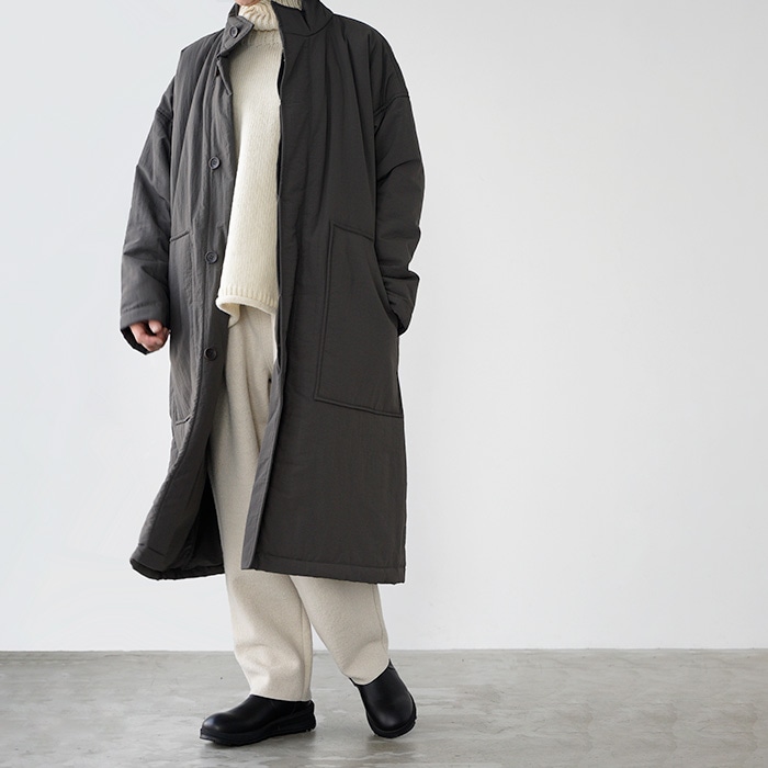 ata アタ coat 1. 中綿コート チャコールグレー 52110244 CLASKA