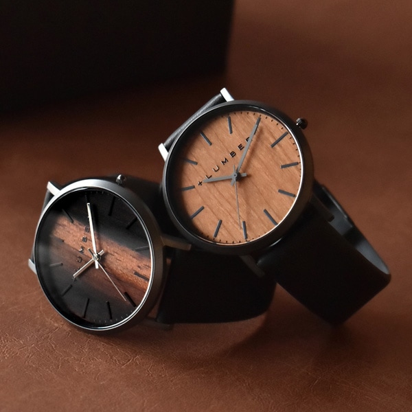 □【ペア】「WATCH 1100 ギフトセット」文字盤に本木目を使用した