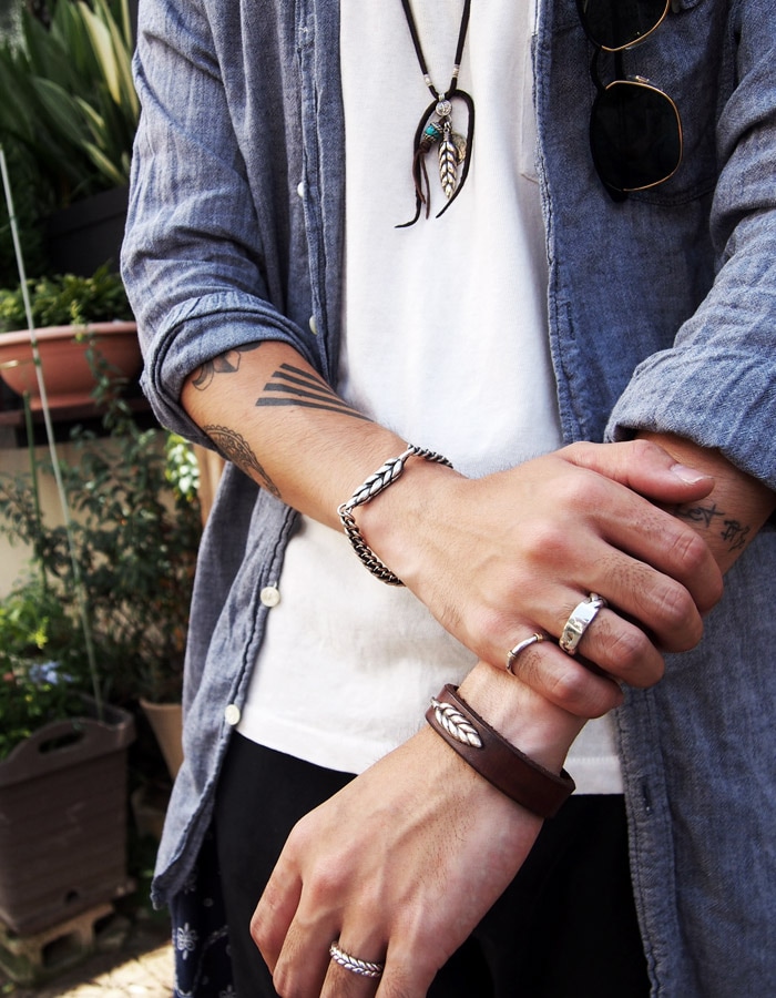 CHAFF DESIGN〔チャフ・デザイン〕Middle Wheat Chain Bracelet