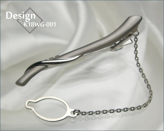 ホワイトゴールドネクタイピン K18WG-001｜貴金属ネクタイピン通販専門