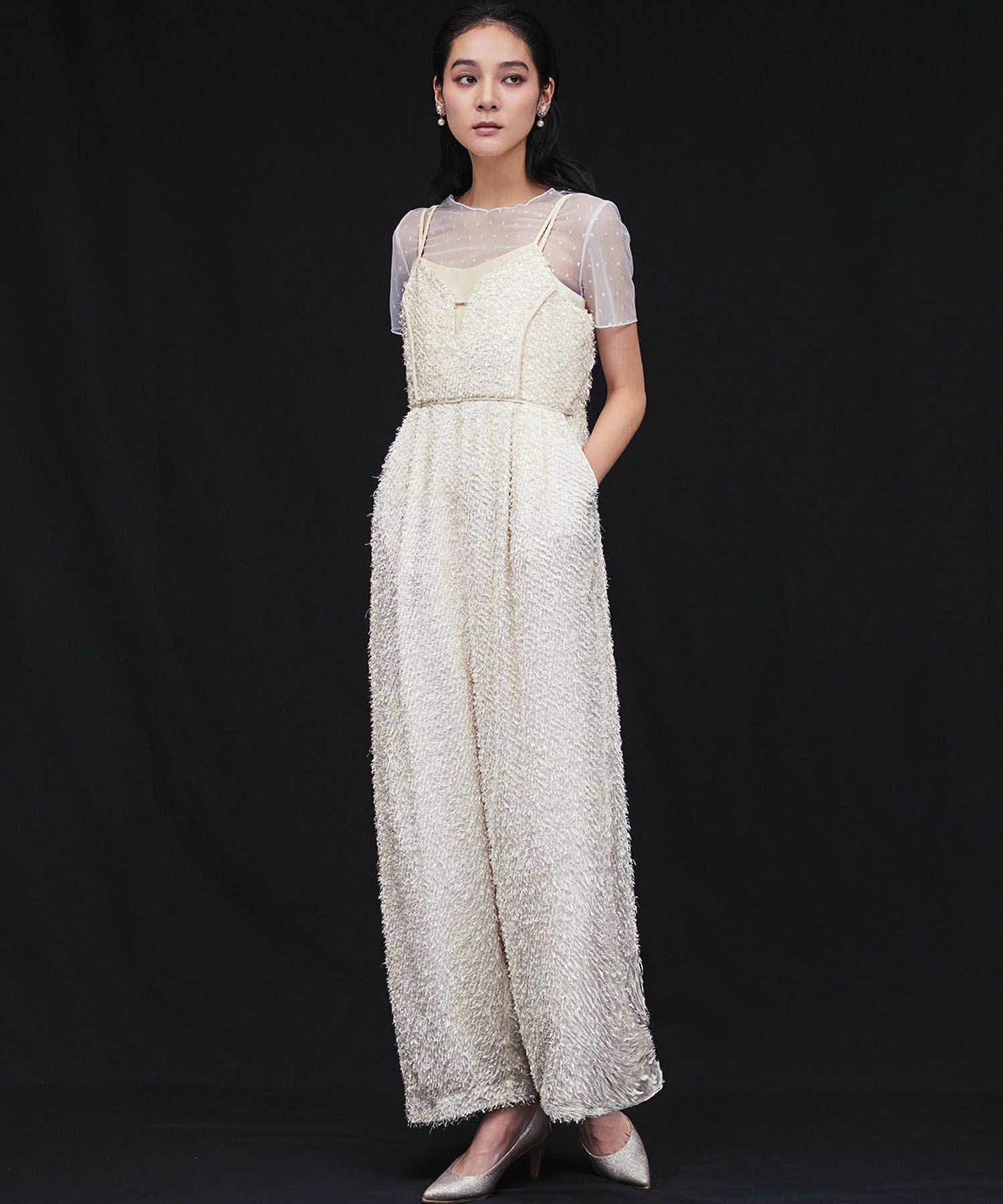 結婚式・お呼ばれ対応 | パイピングオールインワンパンツドレス