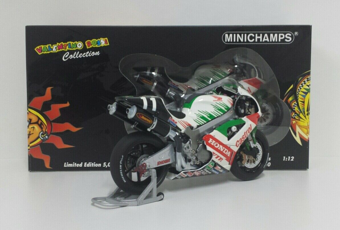 Bikes: MINICHAMPS VALENTINO ROSSI 1/12 HONDA VTR 1000 8H SUZUKA