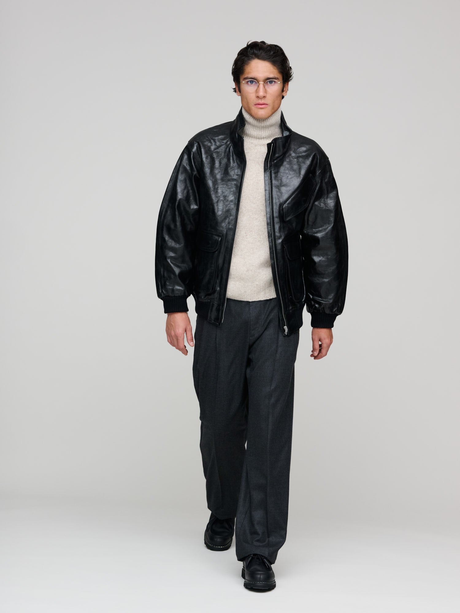 RUPERT archive lamb Leather blouson BLK L Archive Black Lamb