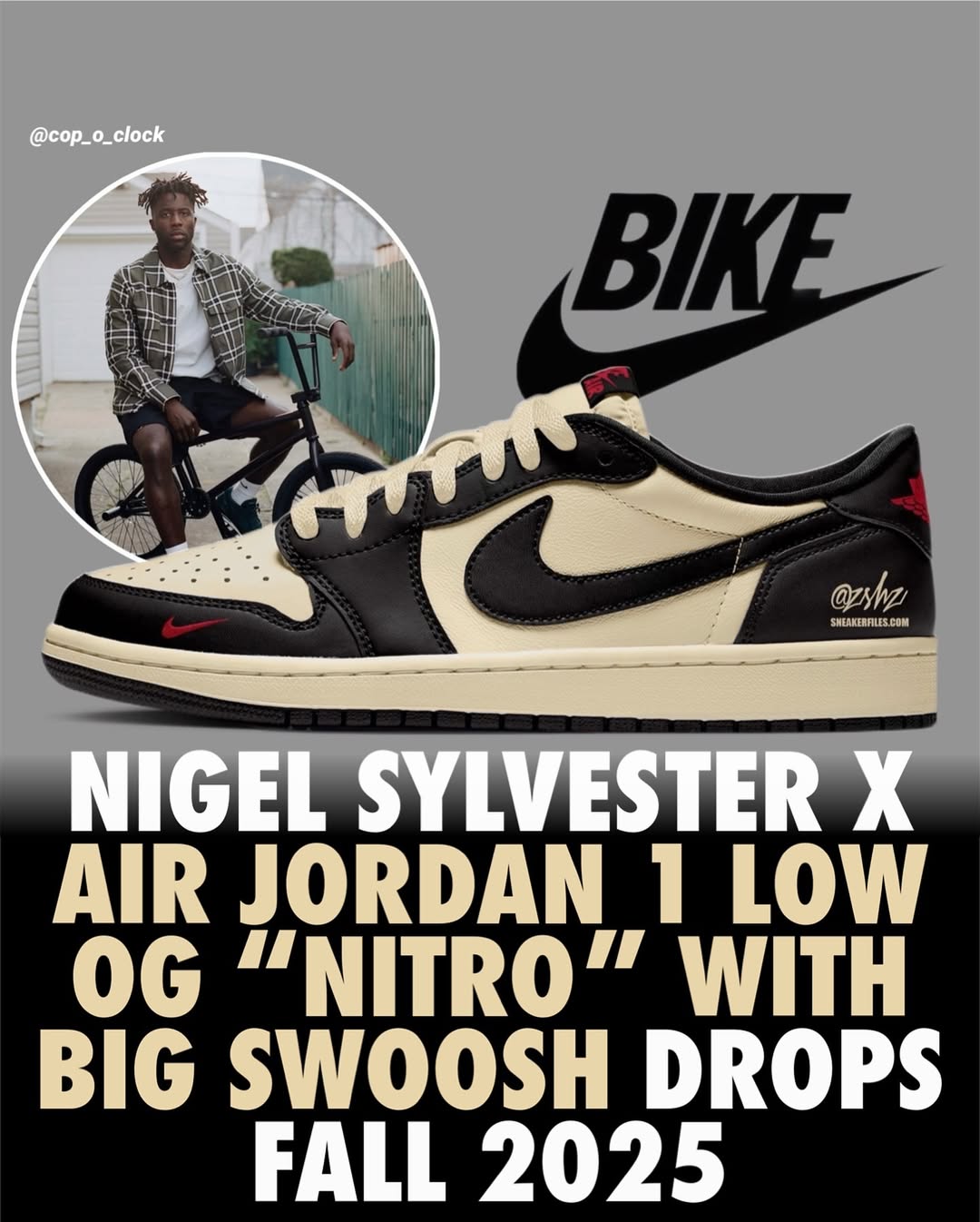NIGEL SYLVESTER × NIKE AIR JORDAN 1 LOW OG NITROが2025年秋頃に海外