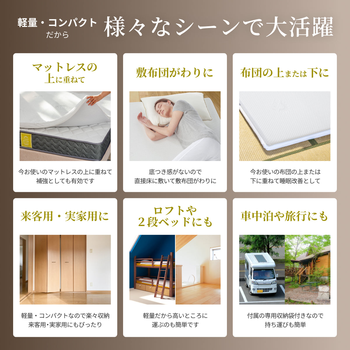 包み込まれる寝心地 厚さ5cm】プレミアム低反発マットレス – GOKUMIN