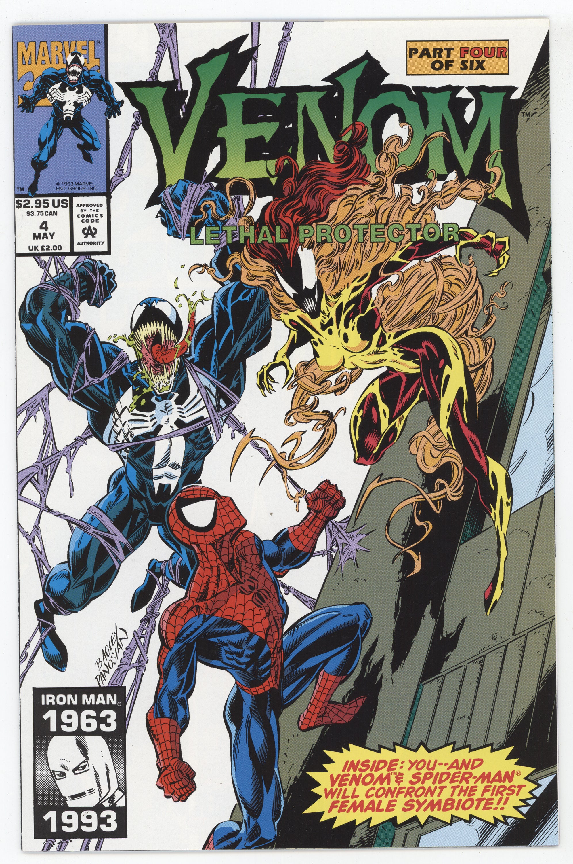 Venom Lethal Protector 4 Marvel 1993 NM Mark Bagley 1st Scream