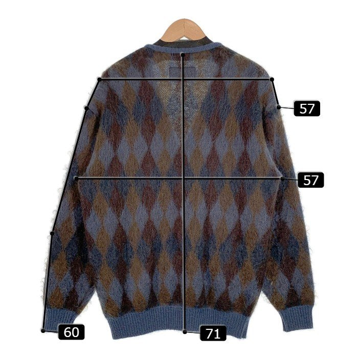 WACKO MARIA ワコマリア 21AW DIAMOND MOHAIR CARDIGAN アーガイル