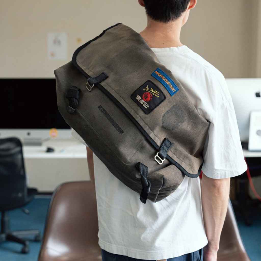 DE MARTINI* 3601 messenger bag (canvas black) - BLUE LUG GLOBAL