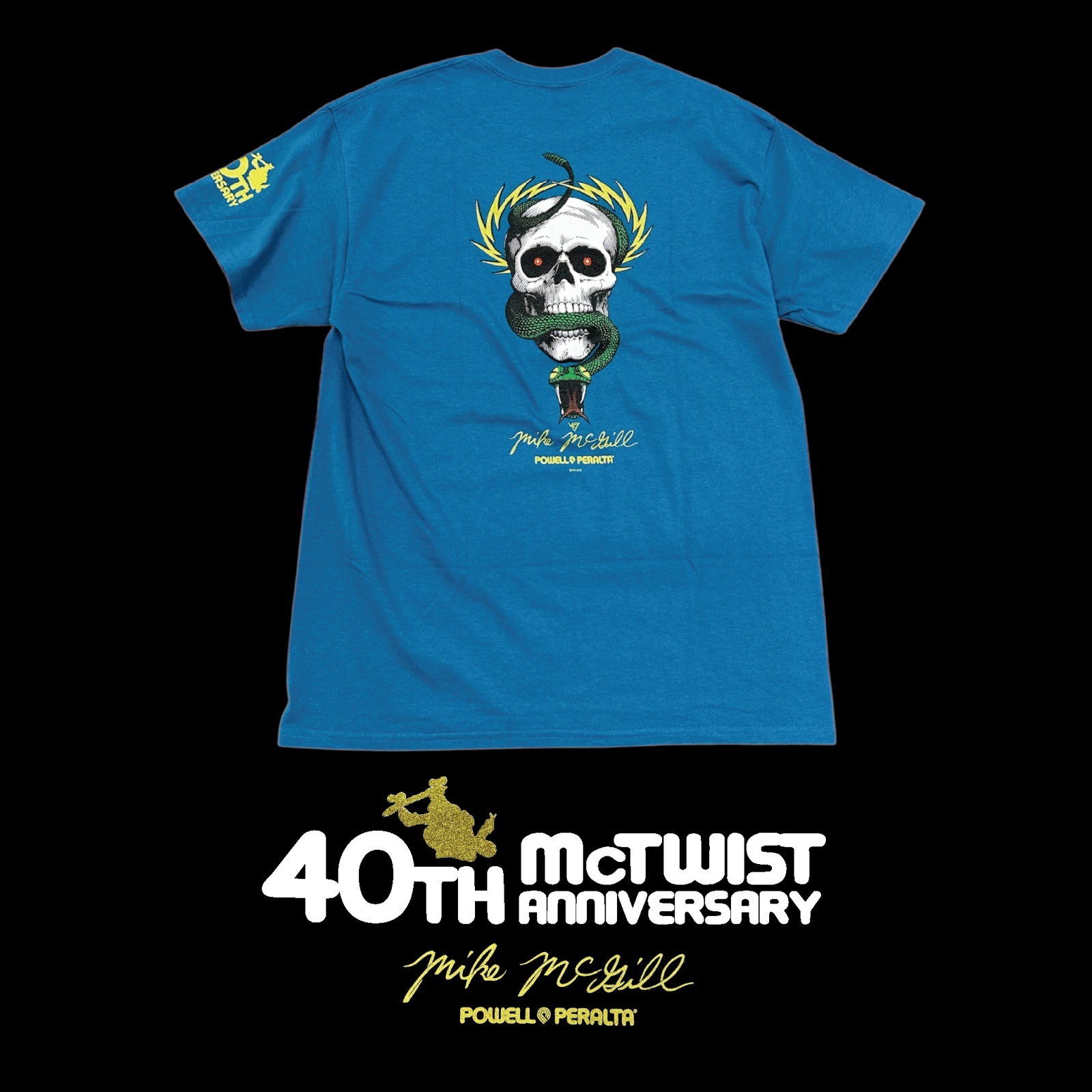 Powell Peralta 】MIKE McGILL 40th Anniversary McTWIST T-SHIRTS