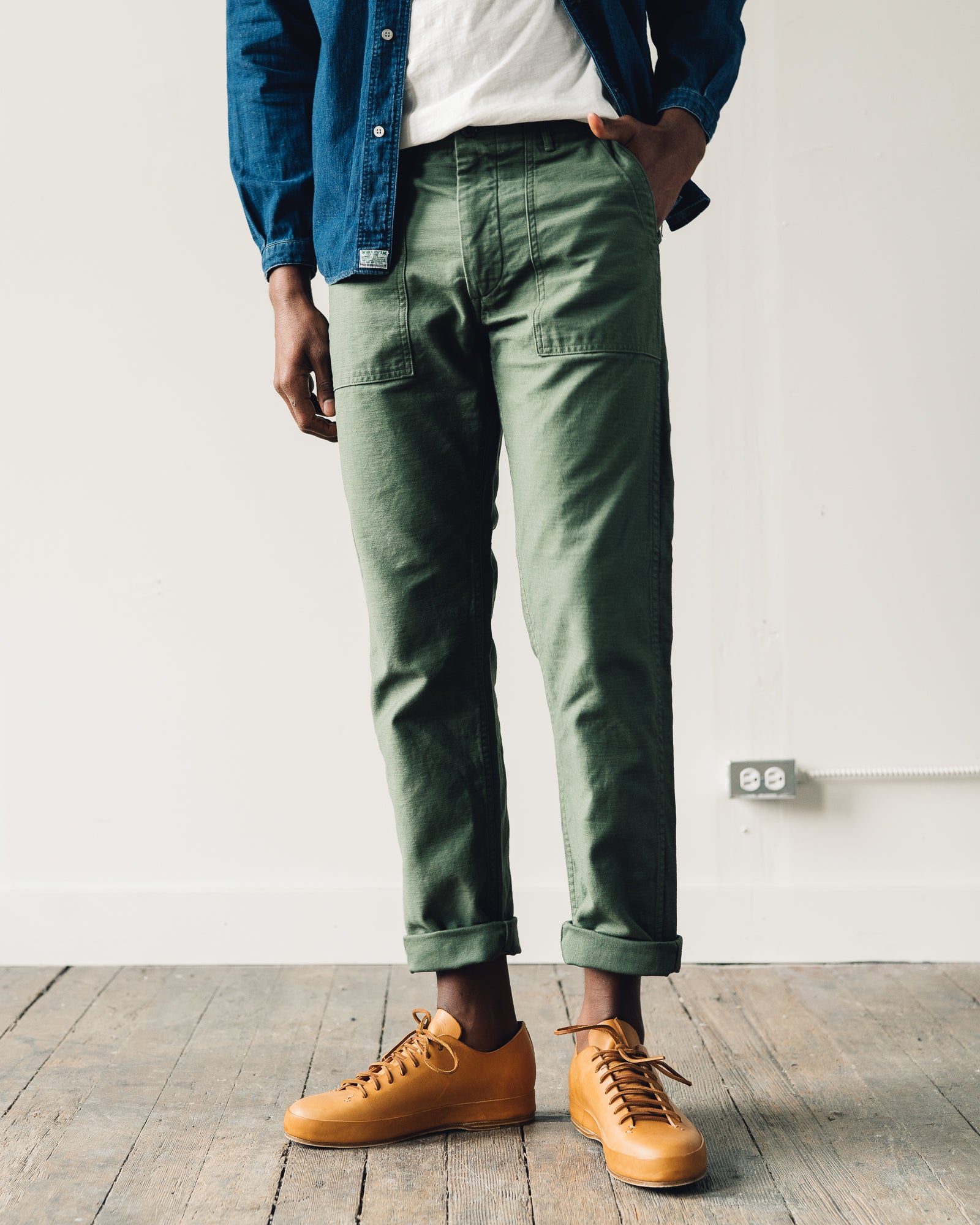 orSlow Slim Fit Fatigue Pant, Green – Glasswing