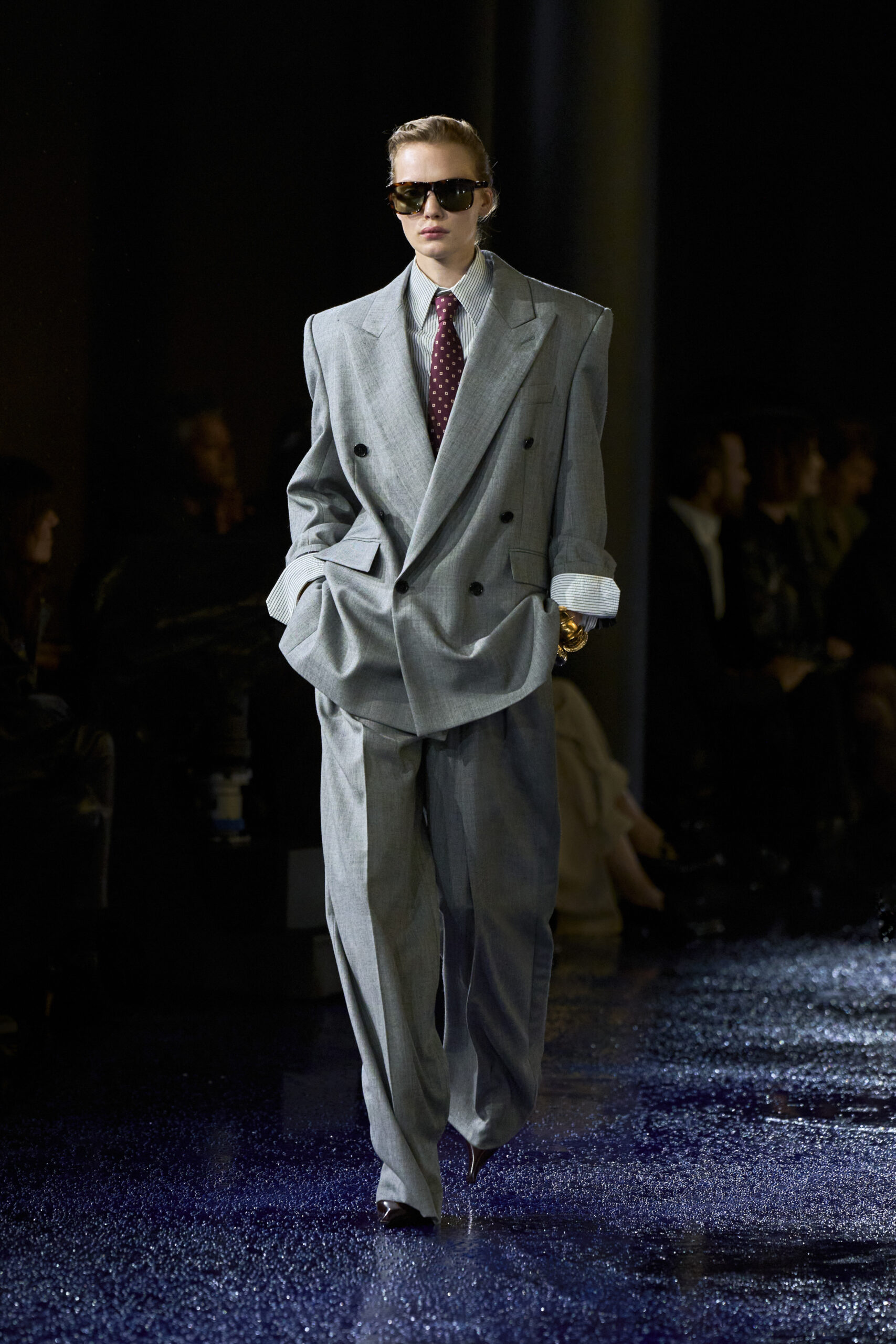 Anthony Vaccarello's Homage To Famous Saint Laurent Pantsuit