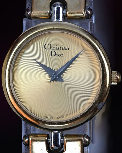 No Reserve - Dior Christal 22MM Quartz Champagne Dial Two-Tone