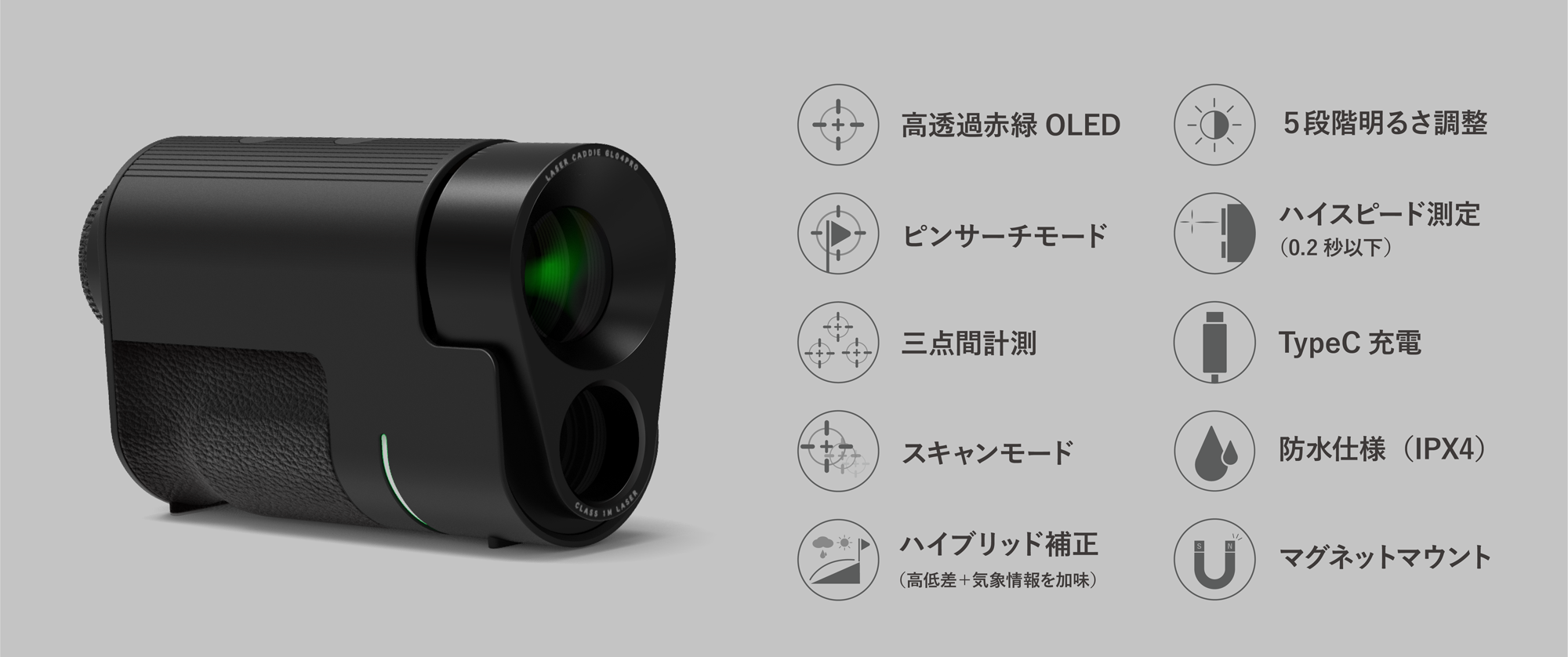 ハイブリッド計測】グリーンオン レーザーキャディー GL04 PRO