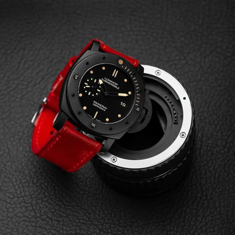 Panerai Leather Strap - Vintage Red - Gunny Straps