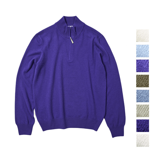 SALE｜GRAN SASSO グランサッソ / ウールカシミヤ ハーフジップニット