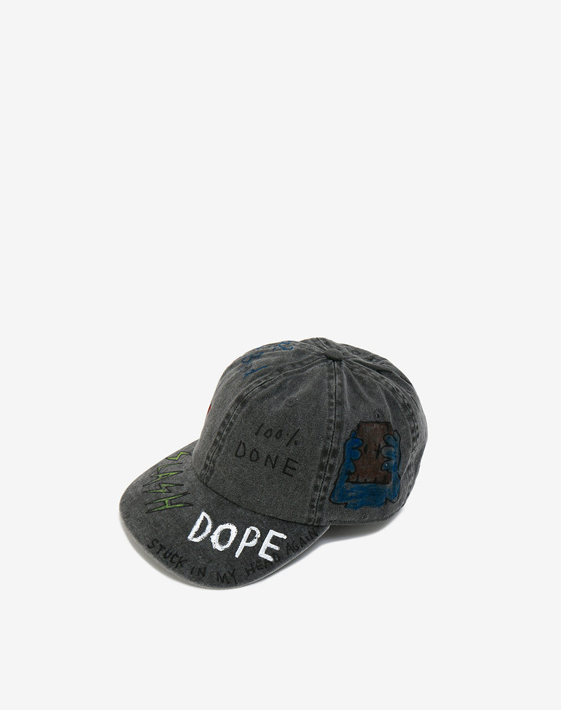 Hand Painted Cap / Pigment Black – guernika official online shop