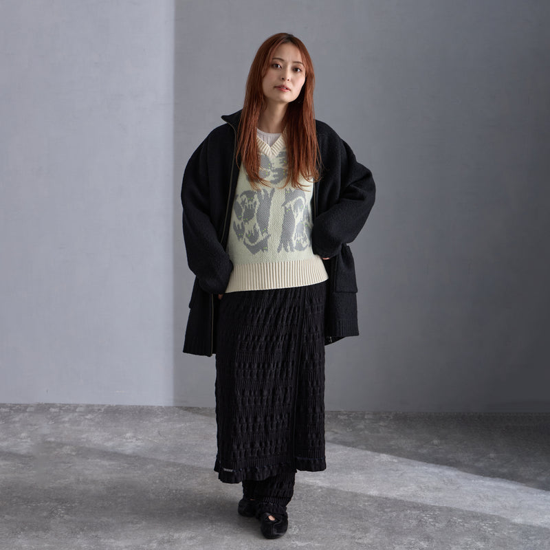 NYW015【NYANDER KNIT/ニャンダーニット】 NIGHT CAT JQ VEST 【公式