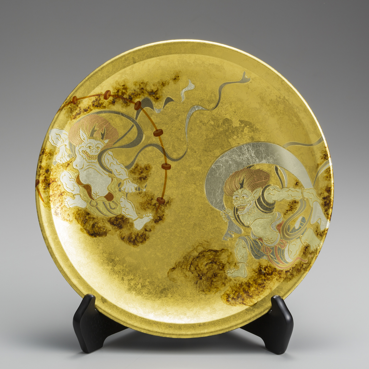 箔一 hakuichi 金箔 金沢箔 金沢 工芸品 飾り皿 風神雷神