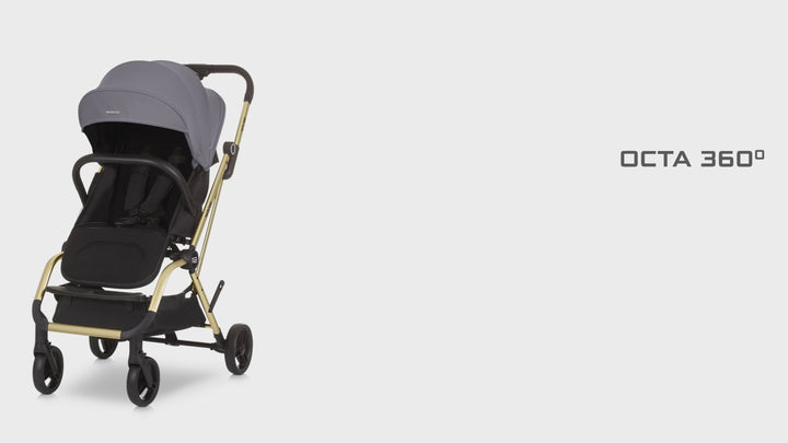Neobreez Octa 360° Rotatable Baby Stroller - Black | Halamama