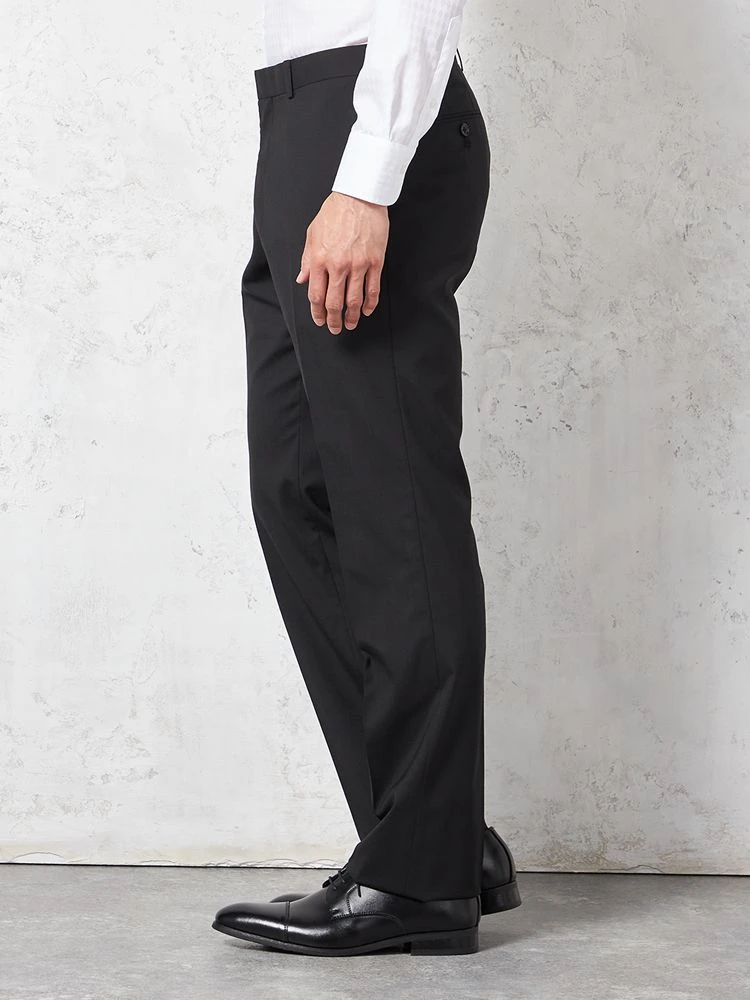 ブラック 【ウォッシャブル】パンツ スラックス ノータック ナチュラル