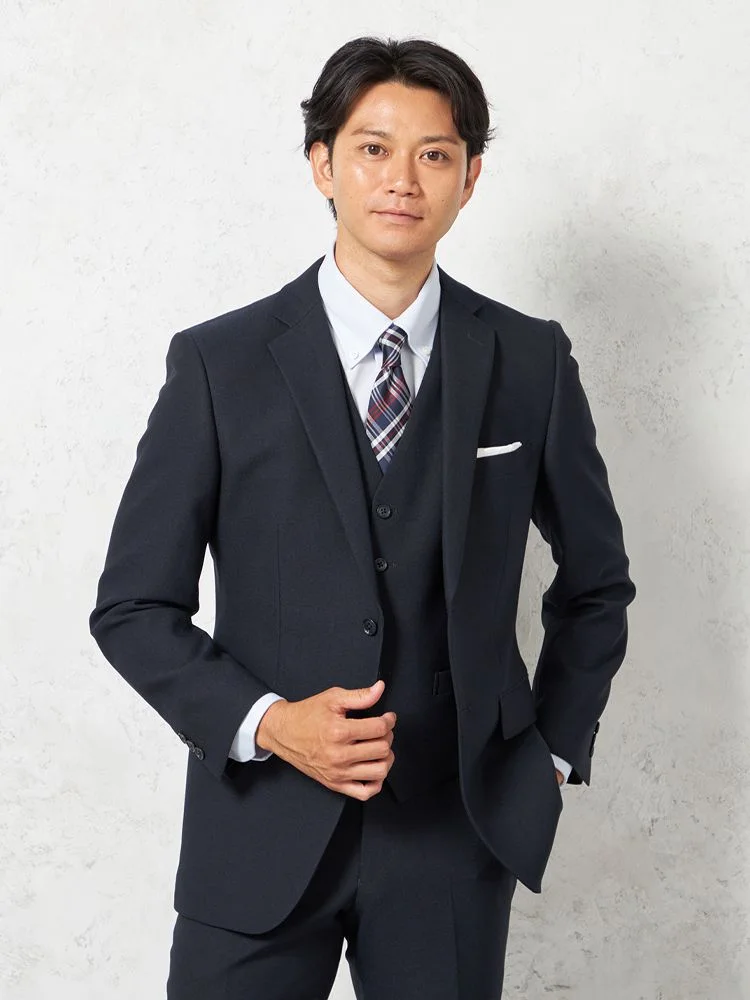 スリーピーススーツ 2つボタン【WEB限定】上下ウォッシャブル 小柄