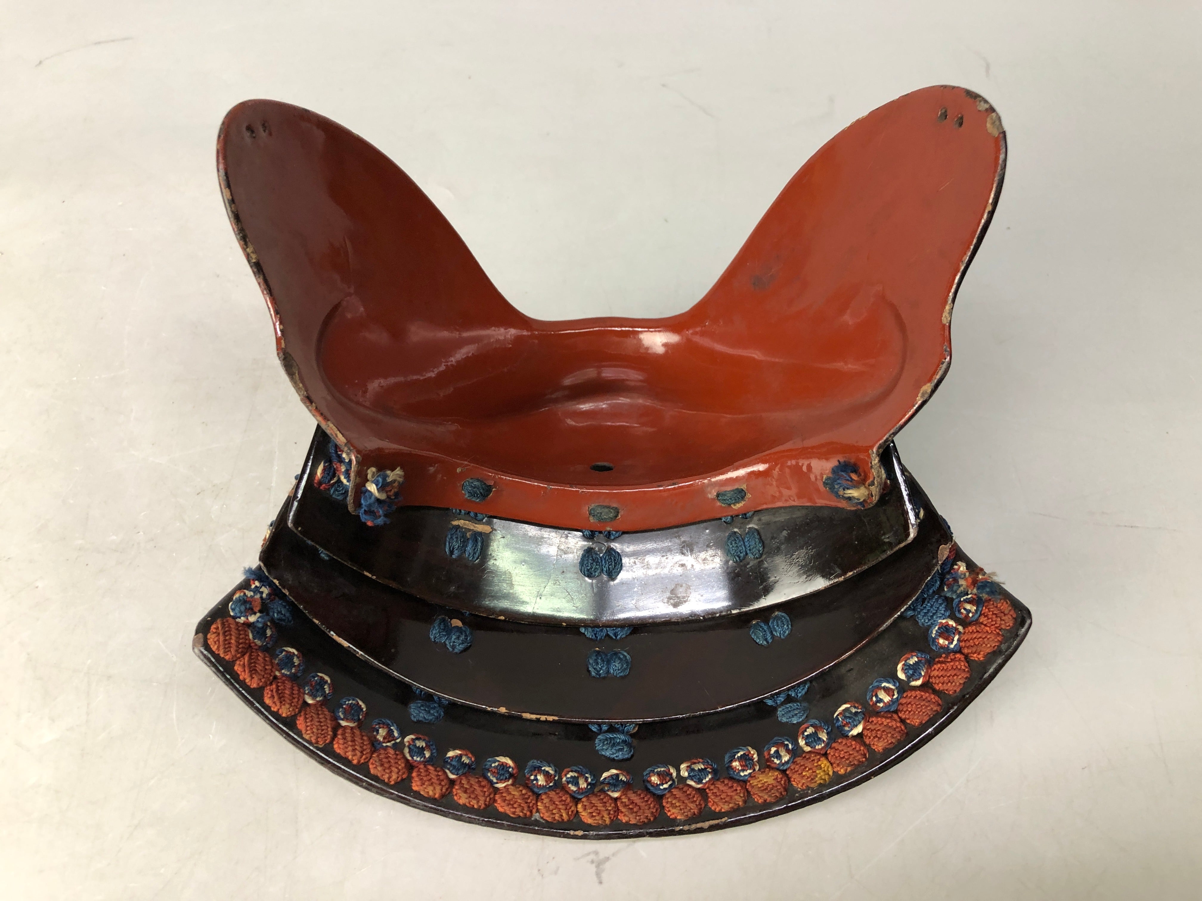 Y7939 MENPO Iron lacquer samurai face guard Edo period Japan