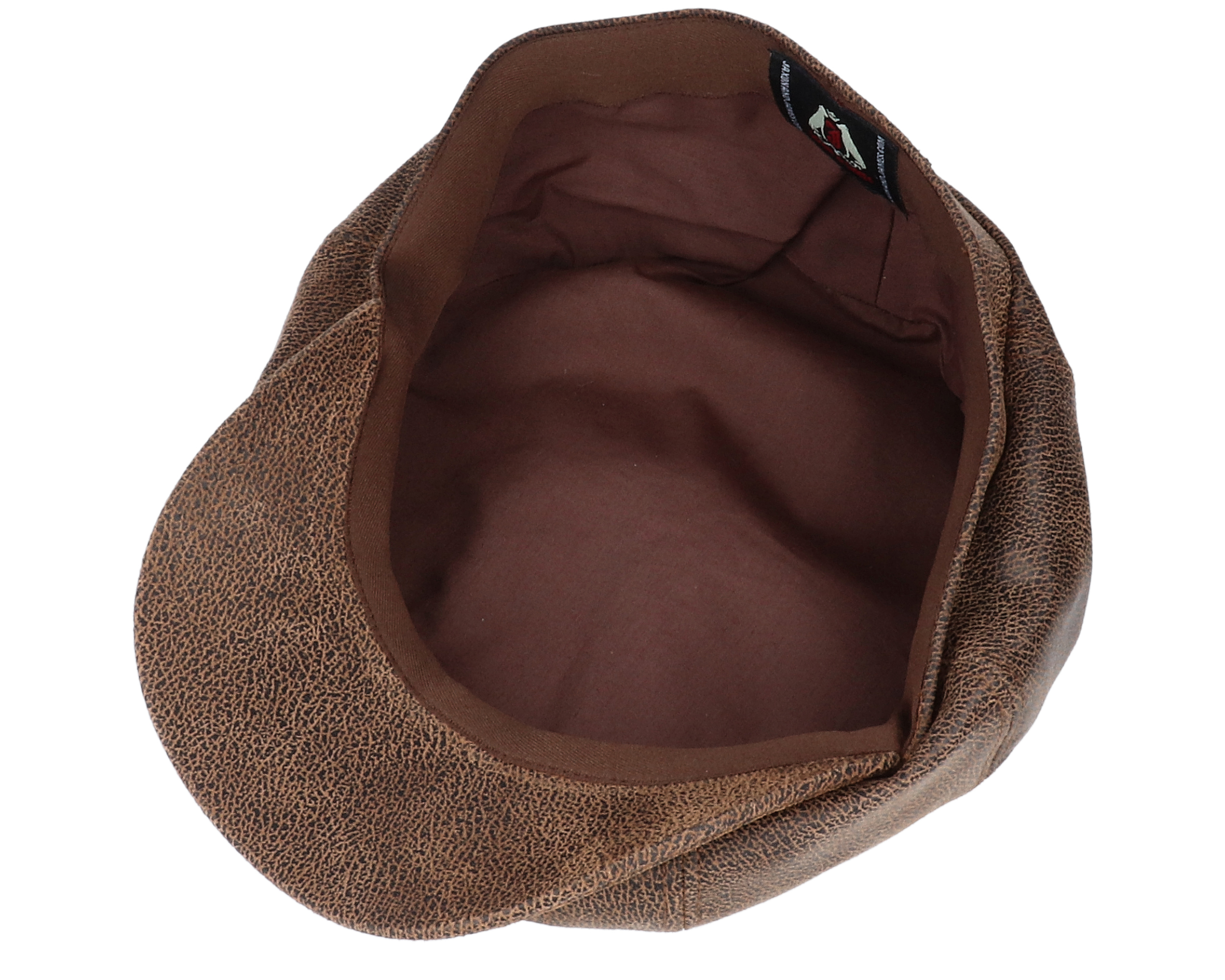 Leather Newsboy Brown Flat Cap | Hatstoreworld.com