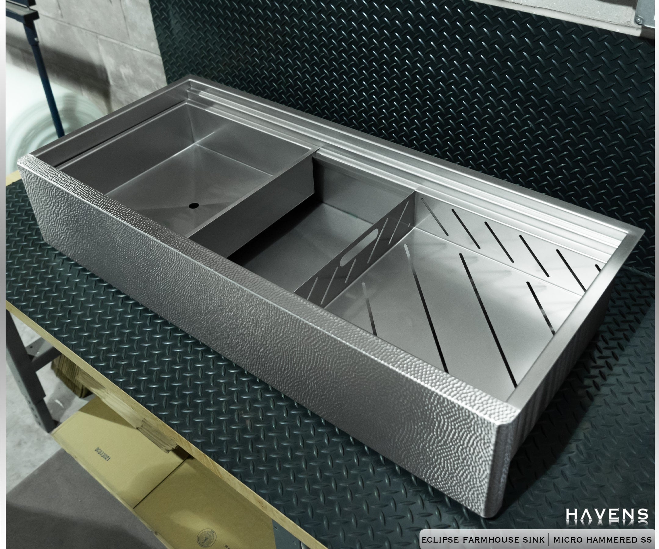 Eclipse Farmhouse Sink - USA Made Stainless Steel - Havens