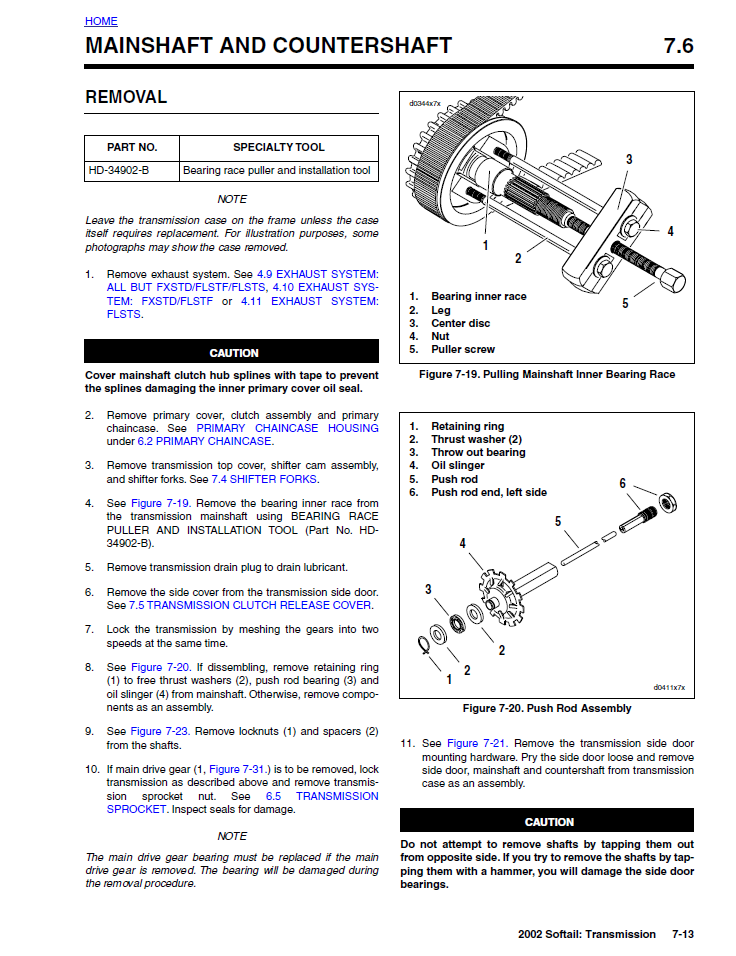 Harley Davidson 2002 Softail Models Service & Electrical