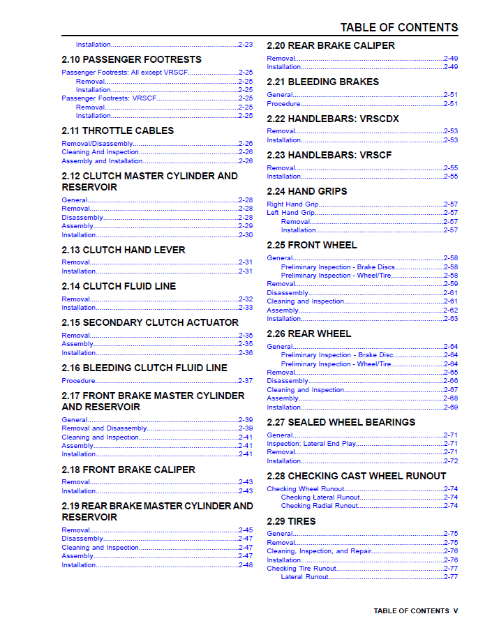Harley Davidson 2012 V-Rod Models Service & Electrical Diagnostic