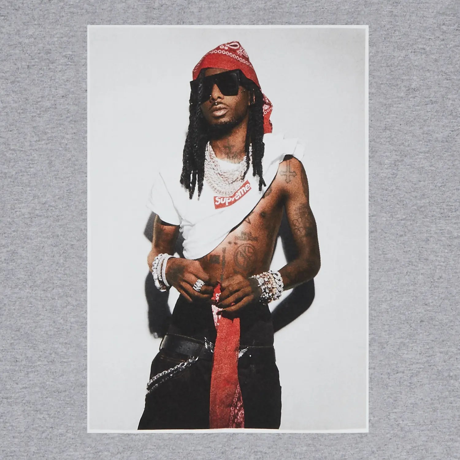Supreme x Playboi Carti Tee 'Heather Grey' – HEAD2SOLE