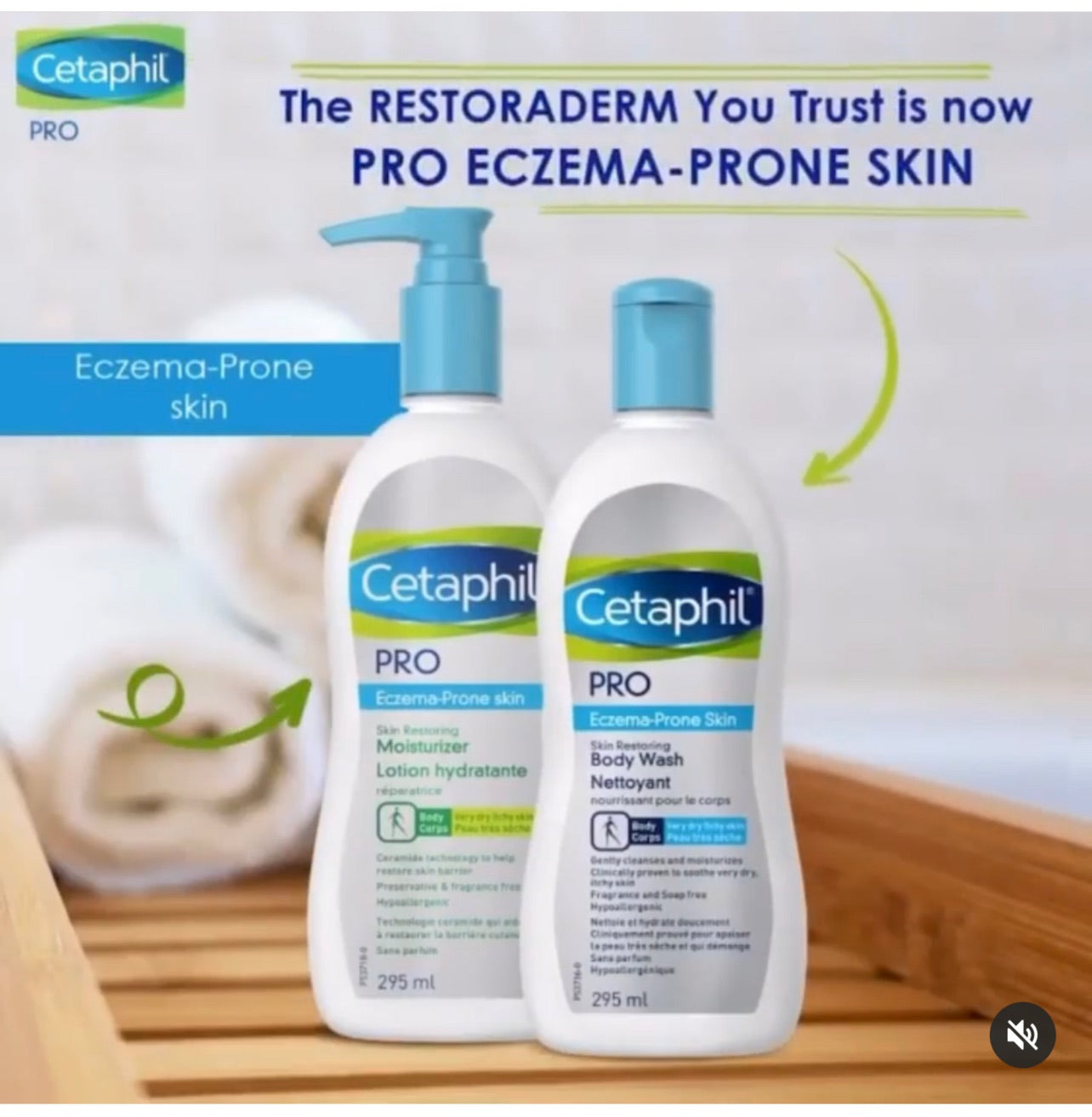 Cetaphil Pro Eczema Prone Skin Body Lotion & Body Wash Package