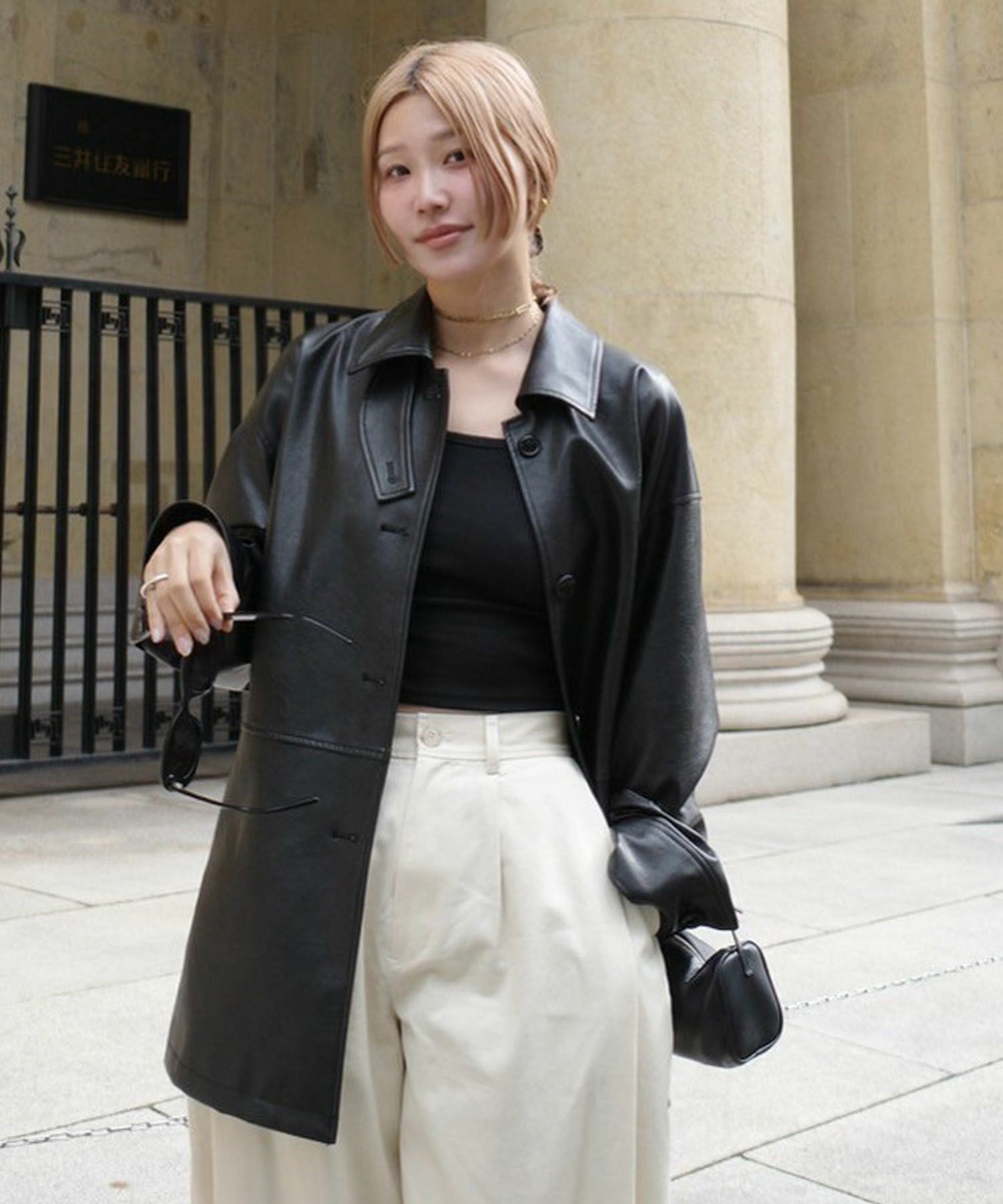 Hideka Original】3Way Vintage Fake Leather Jacket | HEILIS