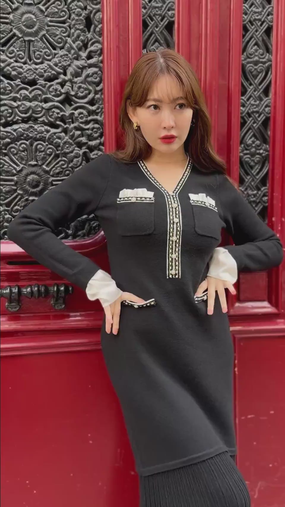 Isaline Long Knit Dress